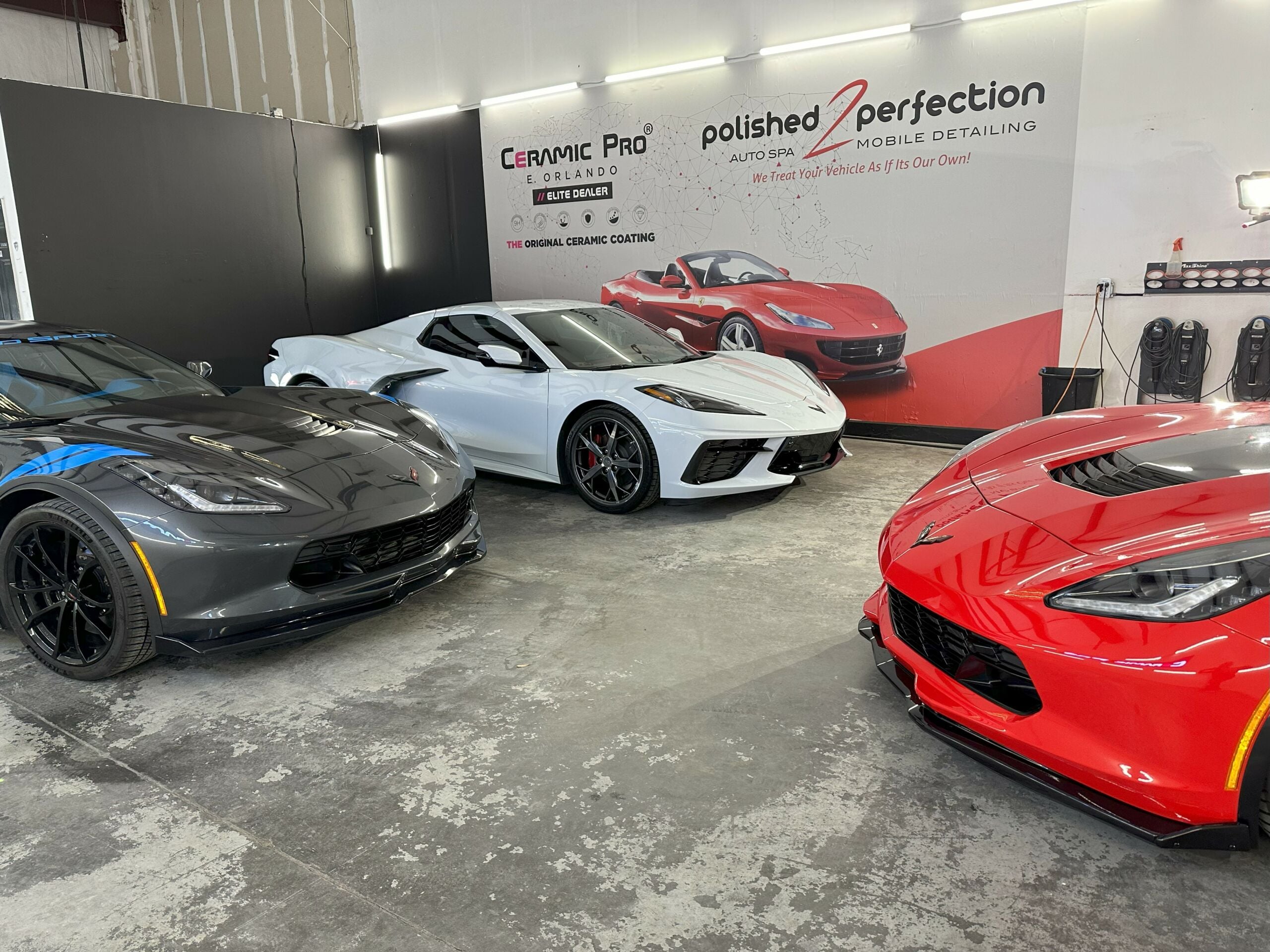 Glossy ceramic coated vehicles protected in Orlando, FL